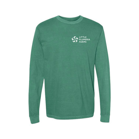 green farm logo long sleeve front