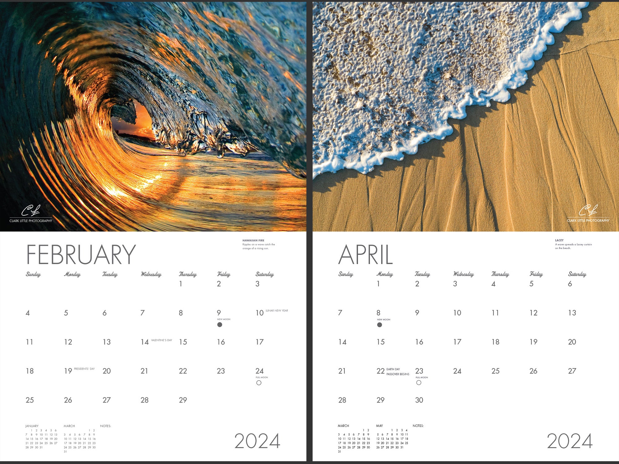 2025 Ocean Calendar Clark Little Photography