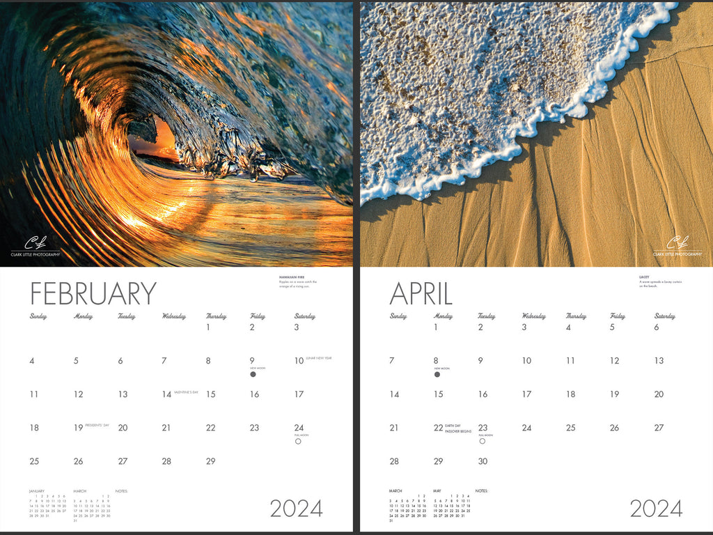 2024 Ocean Calendar Clark Little Photography