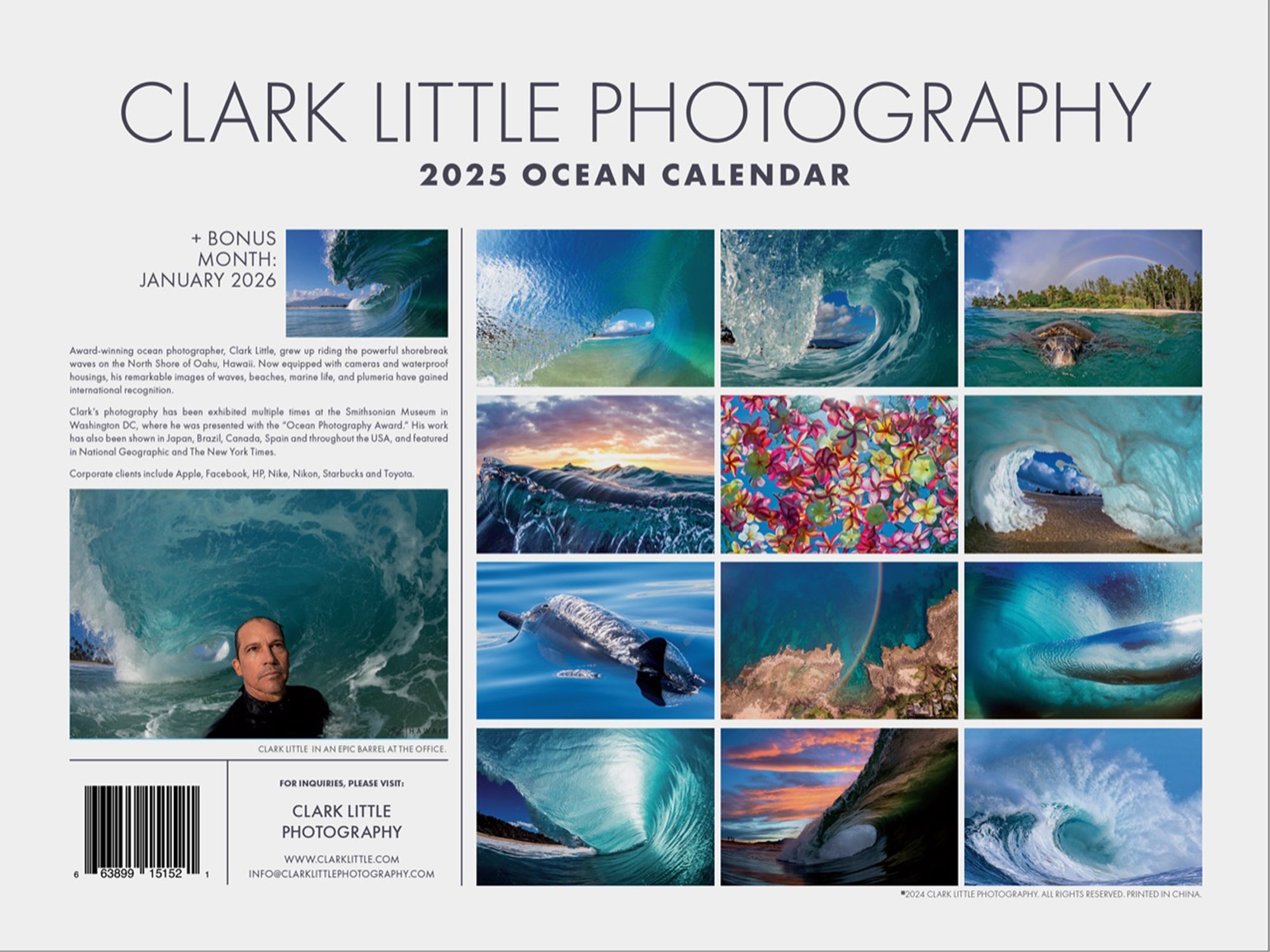 2025 Ocean Calendar - Clark Little Photography