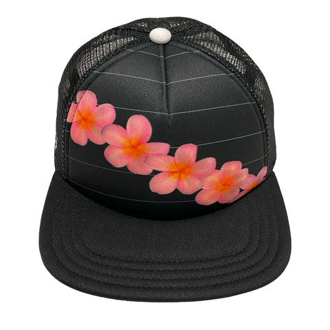 Trucker Hat: Pink Plumeria