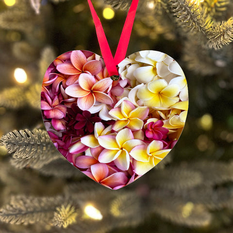 Christmas Ornament on tree: Plumeria Medley