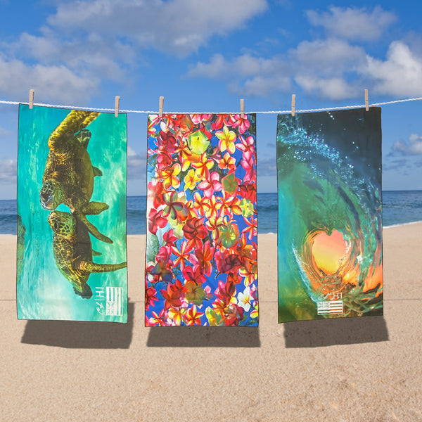 travel towels - front and back