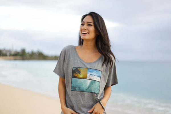 Womens T-Shirt: 3 Scoops of Aloha (grey)