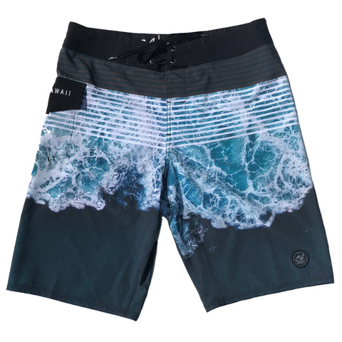 Mens Boardshorts: White Wash