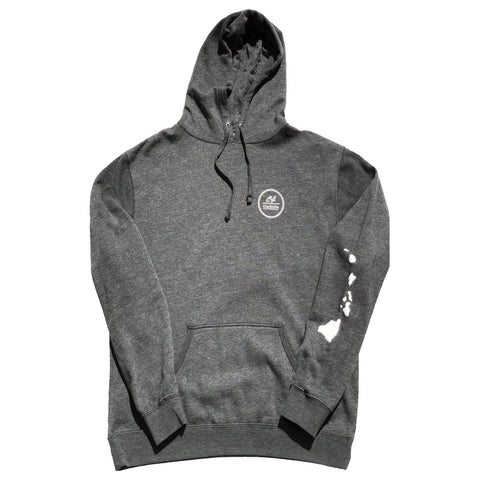 Mens Hoodie: Shoots Plumeria (Charcoal Heather)