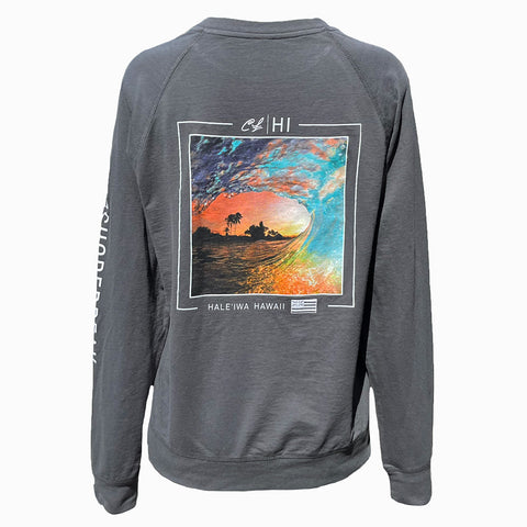 Crewneck Raglan Sweatshirt: RSI (Metal Grey)