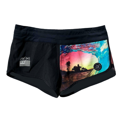 Womens Boardshorts: Rainbow Shave Ice