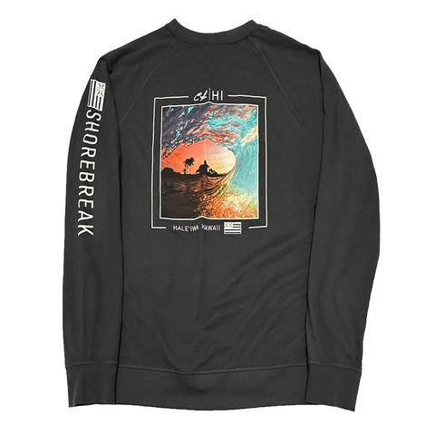 Crewneck Raglan Sweatshirt: RSI (Black)