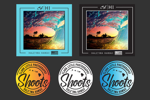 Stickers 5-Pack: Rainbow Shave Ice Square