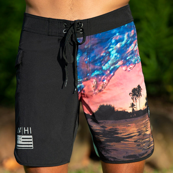 Mens Boardshorts: Rainbow Shave Ice