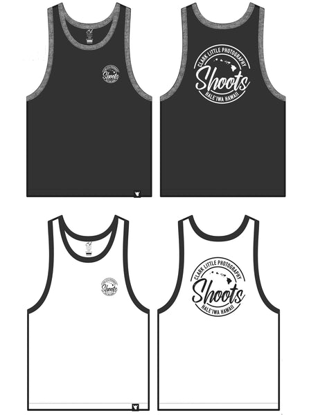 Mens Tank: Shoots Circle (Black/Heather Grey Trim)