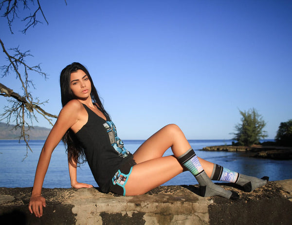 Womens Tank Top: Cluster (black)