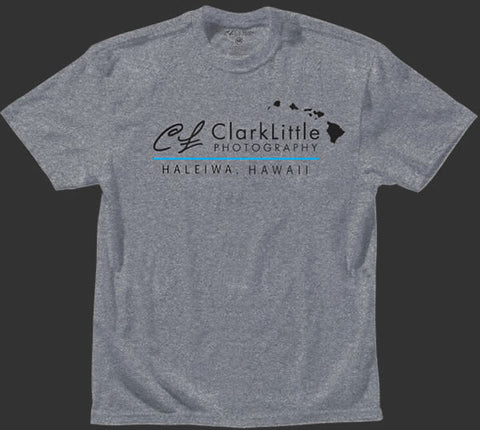 Mens T-Shirt: Signature Haleiwa (grey)