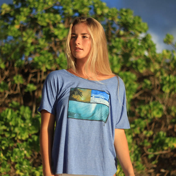 Womens T-Shirt: 3 Scoops of Aloha (blue)