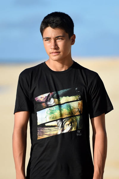 Mens T-Shirt: Split Peak (black)