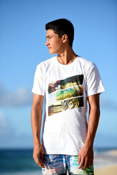 Mens T-Shirt: Split Peak (white)