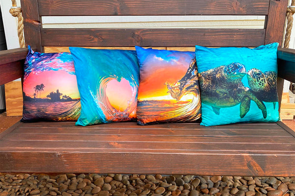 CL Pillow Covers on bench