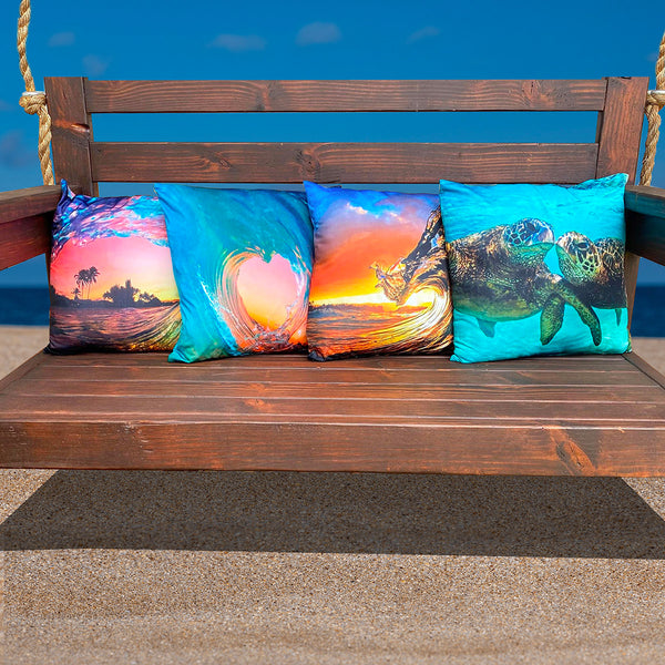 CL Pillow Cover on Bench