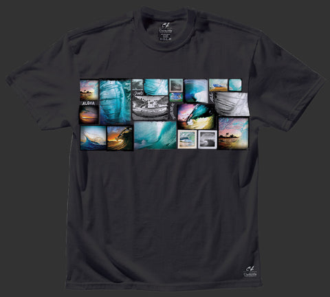 Mens T-Shirt: Shorebreak Stripe (black)