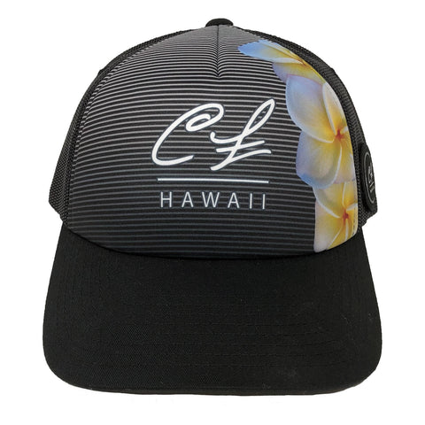 Women's Trucker Hat: CL Plumeria