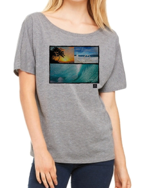 Womens T-Shirt: 3 Scoops of Aloha (grey)