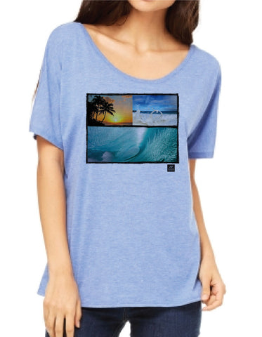 Womens T-Shirt: 3 Scoops of Aloha (blue)